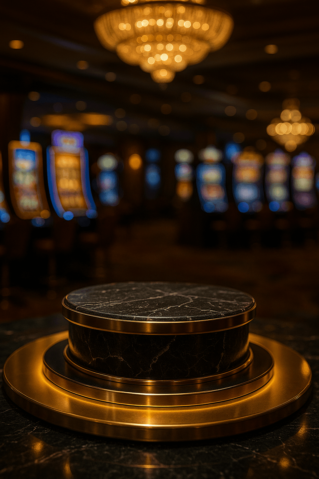 Base Gold Rush chip pedestal