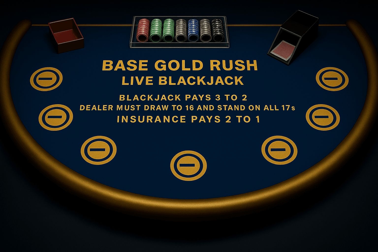 Base Gold Rush Live Blackjack Table